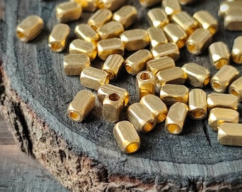 6MM Reactagle Brass beads, Brass Beads, Metal beads for Micro macrame making, Metal beads for jewelry and Micro macrame making. A65
