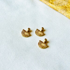 Tribal charms, Z143, Brass charms, Raw Charms, charms, Charms for macrame and jewelry making, Micro macrame making