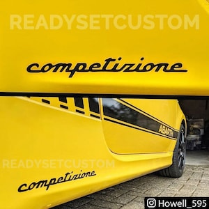 Pair of Abarth Competizione Side Skirt Decals Stickers