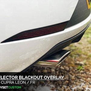 Rear Reflector Blackout Overlay Decals for Cupra Leon / FR