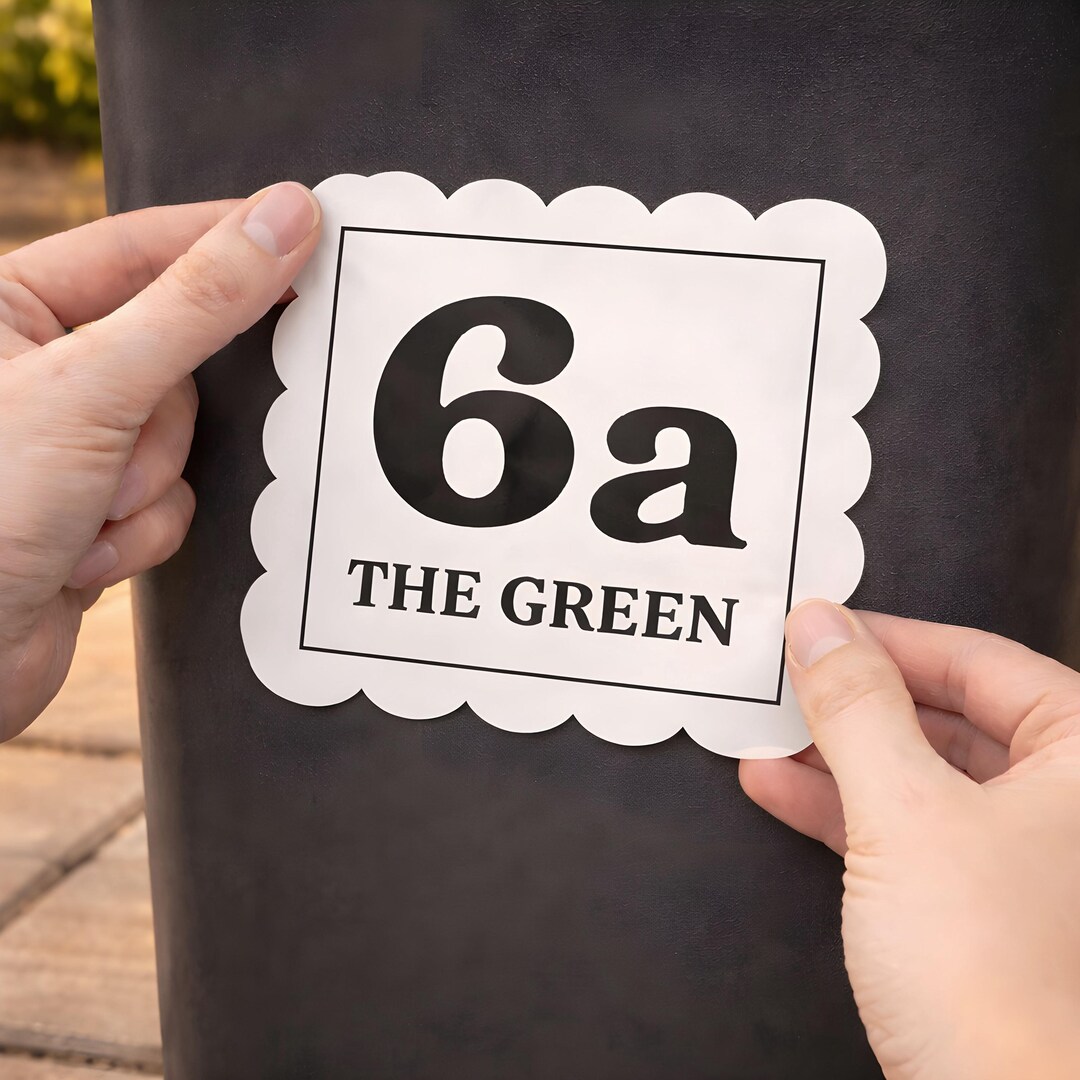 Personalised Address Sticker | Housewarming Gift | Bin Sticker Retro ...
