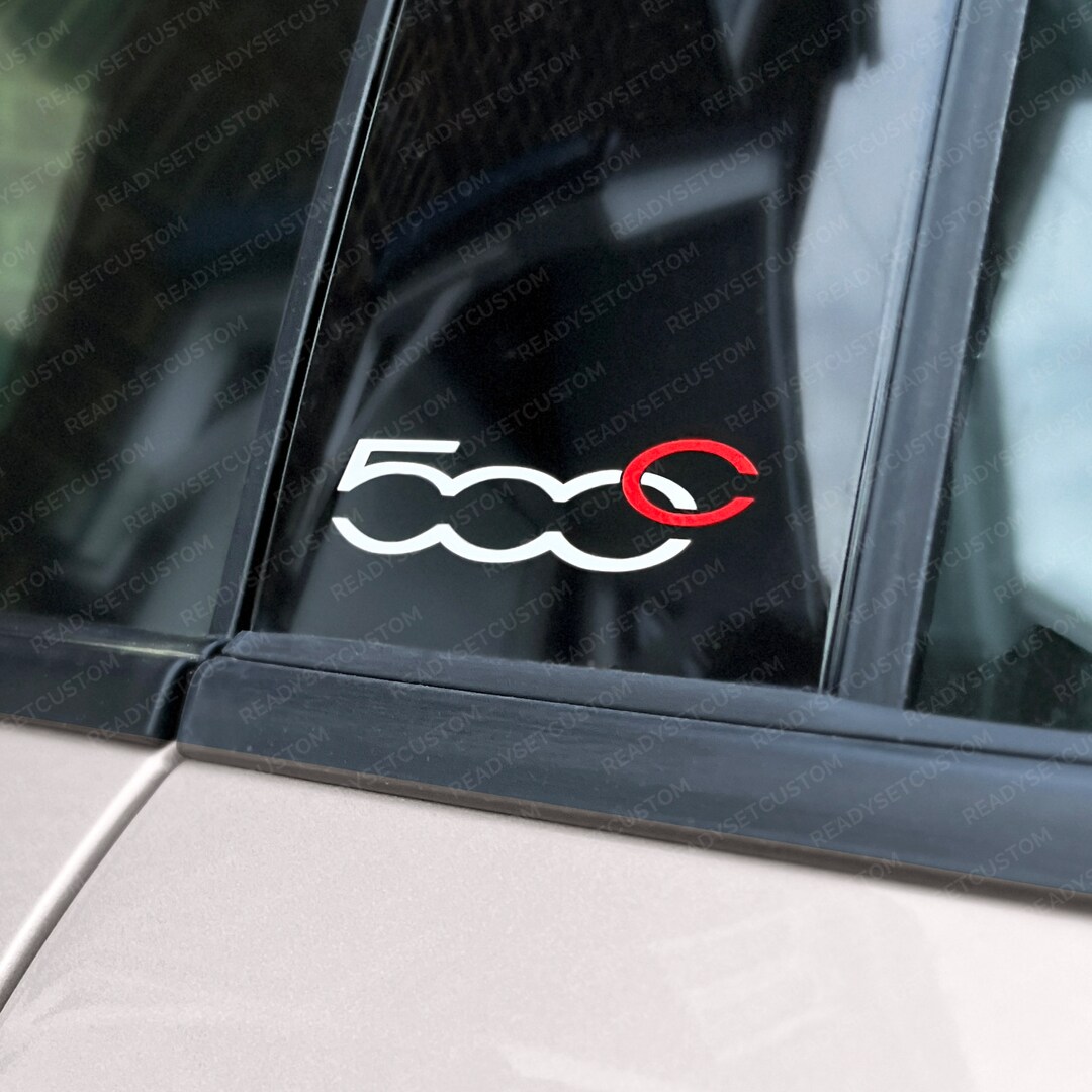 Pair of Fiat 500c Door Pillar Decals / Stickers Etsy