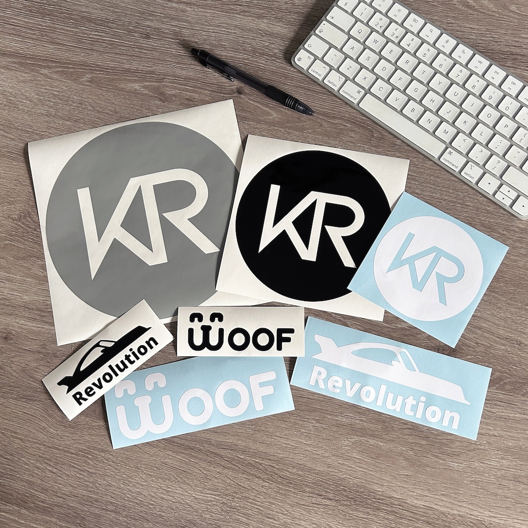 Transfer Design Sticker 75 X Custom Vinyl Transfer Stickers Decals Your Design / Logo Colour ...