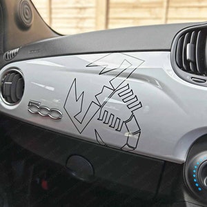 Naklejka z logo Abarth Scorpion Vinyl Decal Akcesoria samochodowe | Wybór kolorów
