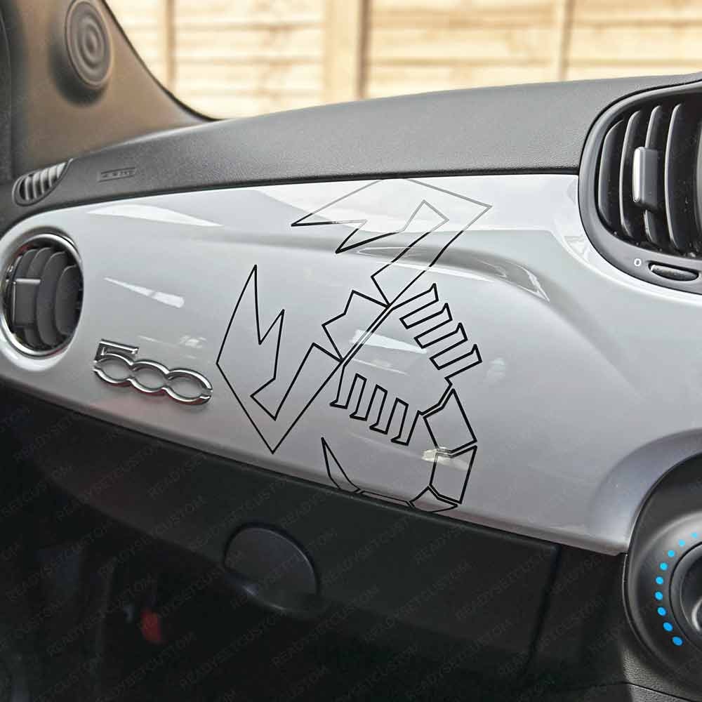 Abarth Logo Sticker Scorpion Vinyl Decal Car Accessory | Selection