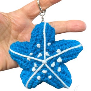 Handmade Crochet Starfish Keychain