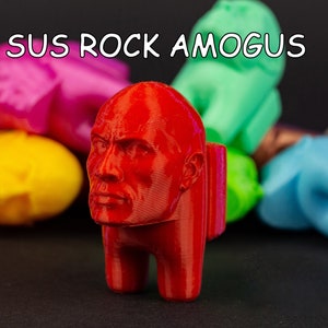 The Rock Imposter Custom Colors 3D Printed Fidget Toy 