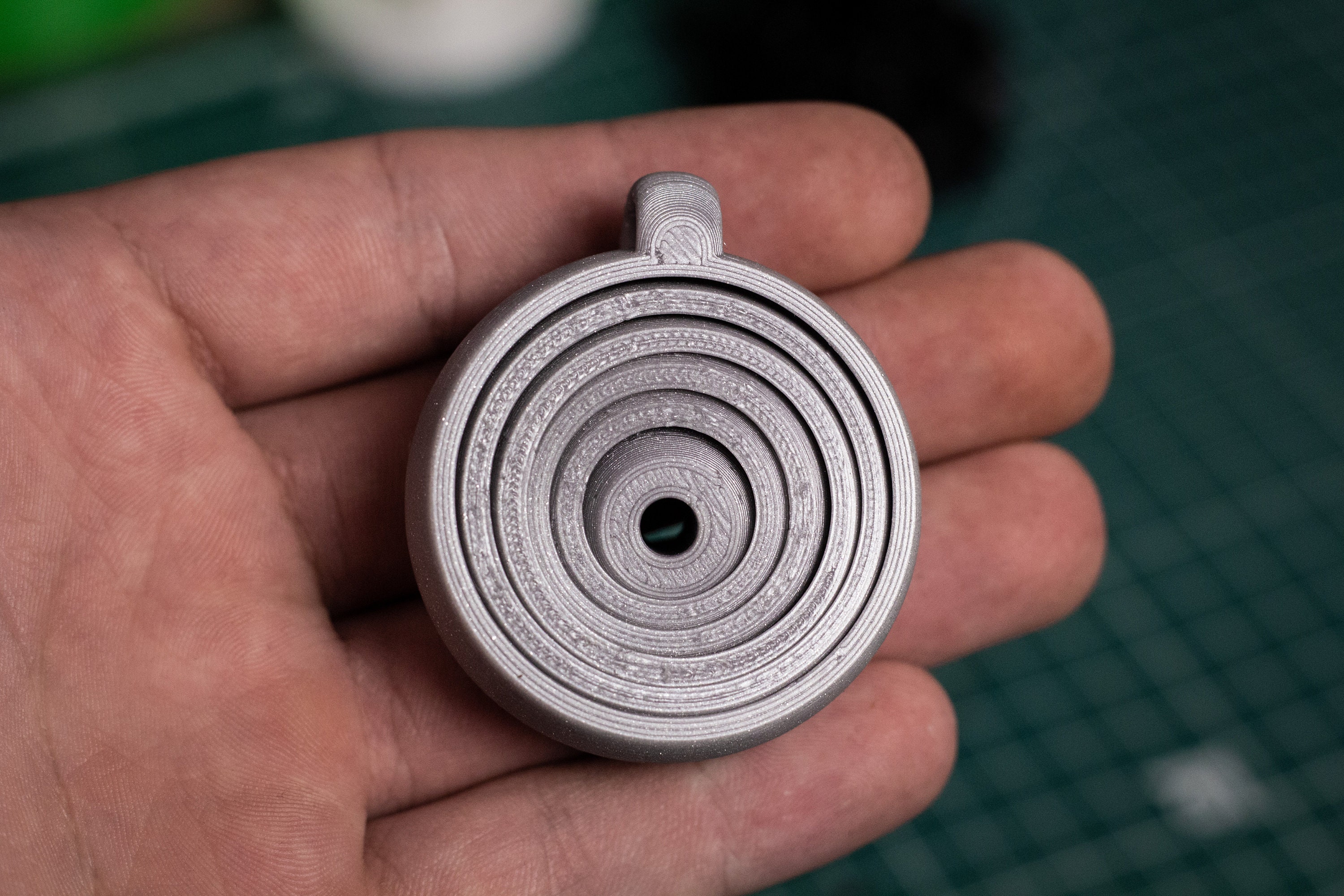 Fidget Gyro Keychain 3D Printed Gyroscope Spinner Mobile Etsy UK