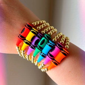 ◆VINTAGE HOLLYWOOD◆ Crayon Beads Bracelet VH2336BR009B Crayon Bracelet - Etsy