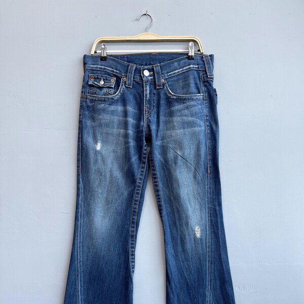 Distressed Mid Rise Jeans with Pockets - Harajuku Style