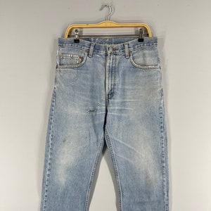 W34 L30 Vintage Levis 505 Distressed Ripped Dirty Jeans Levis Regular Fit Straight Light Wash Denim Levis High Rise Boyfriend Jeans Size 34