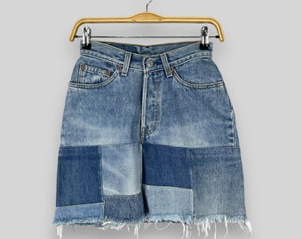 Vintage Levi's Denim Jeans Skirt - 1960s Selvedge Single Stitch