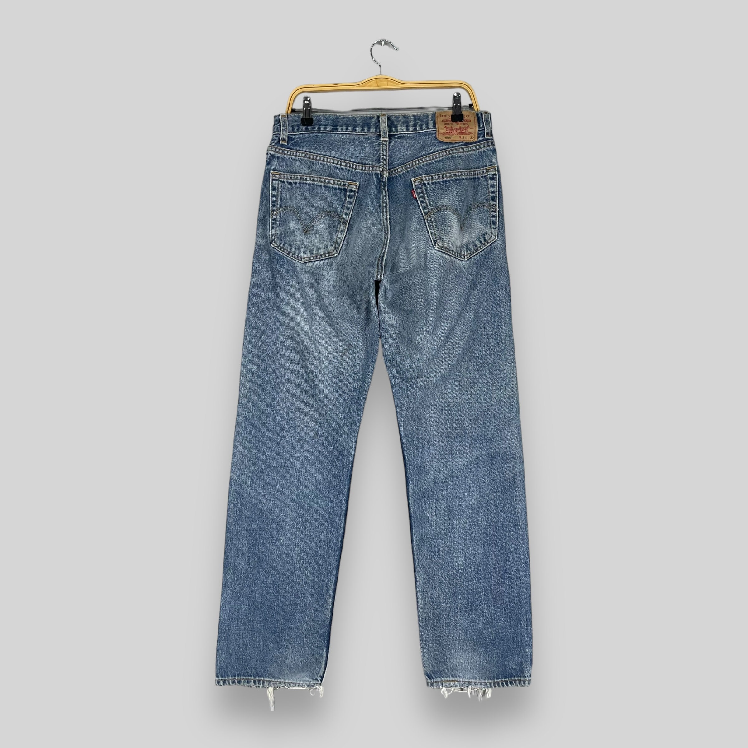 W32 L31 Vintage Levis 505 Distressed Ripped Jeans Levis Medium 