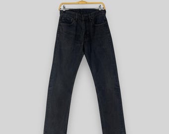 Size 29x28.5 Vintage 90s Levi's 505 Faded Black Jeans Stone Washed