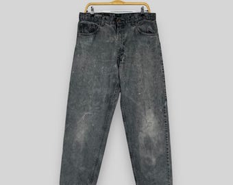 W33 L28 Vintage Levis 550 Distressed Dirty Jeans Levis High Rise Faded Black Wash Denim Levis Relaxed Fit Classic Boyfriend Jeans Size 33