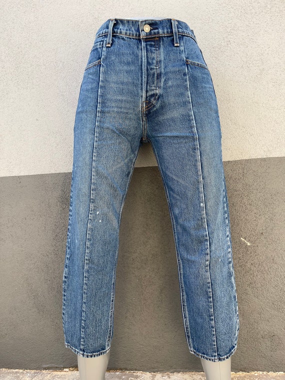 W30 L25 Vintage Levis Distressed Altered Straight Droit Jeans - Etsy