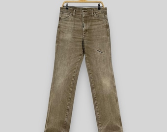 Size 31 Vintage Distressed Wrangler Jeans Wrangler High Rise Faded Brown Wash Denim Wrangler Y2K Zipper Fly Classic Boyfriend Jeans W31 L33