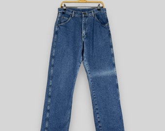 W31 L29 Vintage Wrangler Distressed Sun Faded High Waist Jeans Wrangler Dark Washed Blanked Lined Denim Classic Boyfriend Jeans Size 31