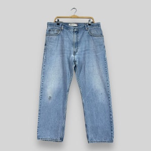 W38 L29 Vintage Levis 505 Distressed Jeans Levis High Rise Light Blue Wash Denim Levis Y2K Regular Fit Classic Boyfriend Jeans Size 38