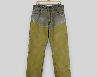 W35 L31 Vintage Wrangler Reconstruct Jeans Wrangler High Rise Faded Bleached Denim Wrangler Heavyweight Classic Boyfriend Jeans Size 35