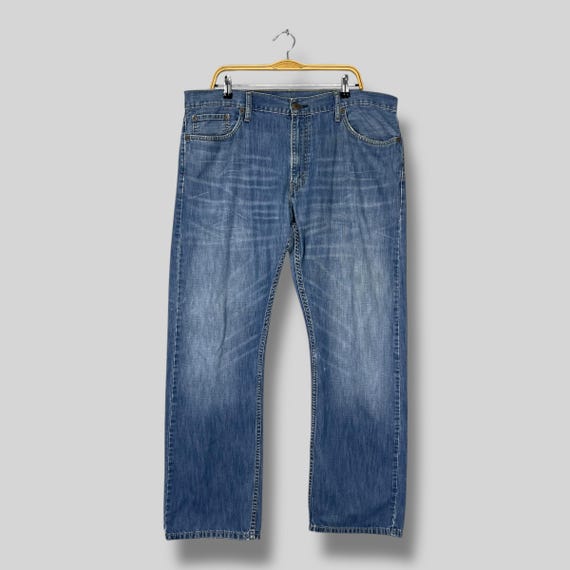 Vintage 514 Straight Fit Jeans W41 L32 / Levis High Rise Medium Wash Denim / Levis Y2K Distressed Zipper Fly Boyfriend Jeans
