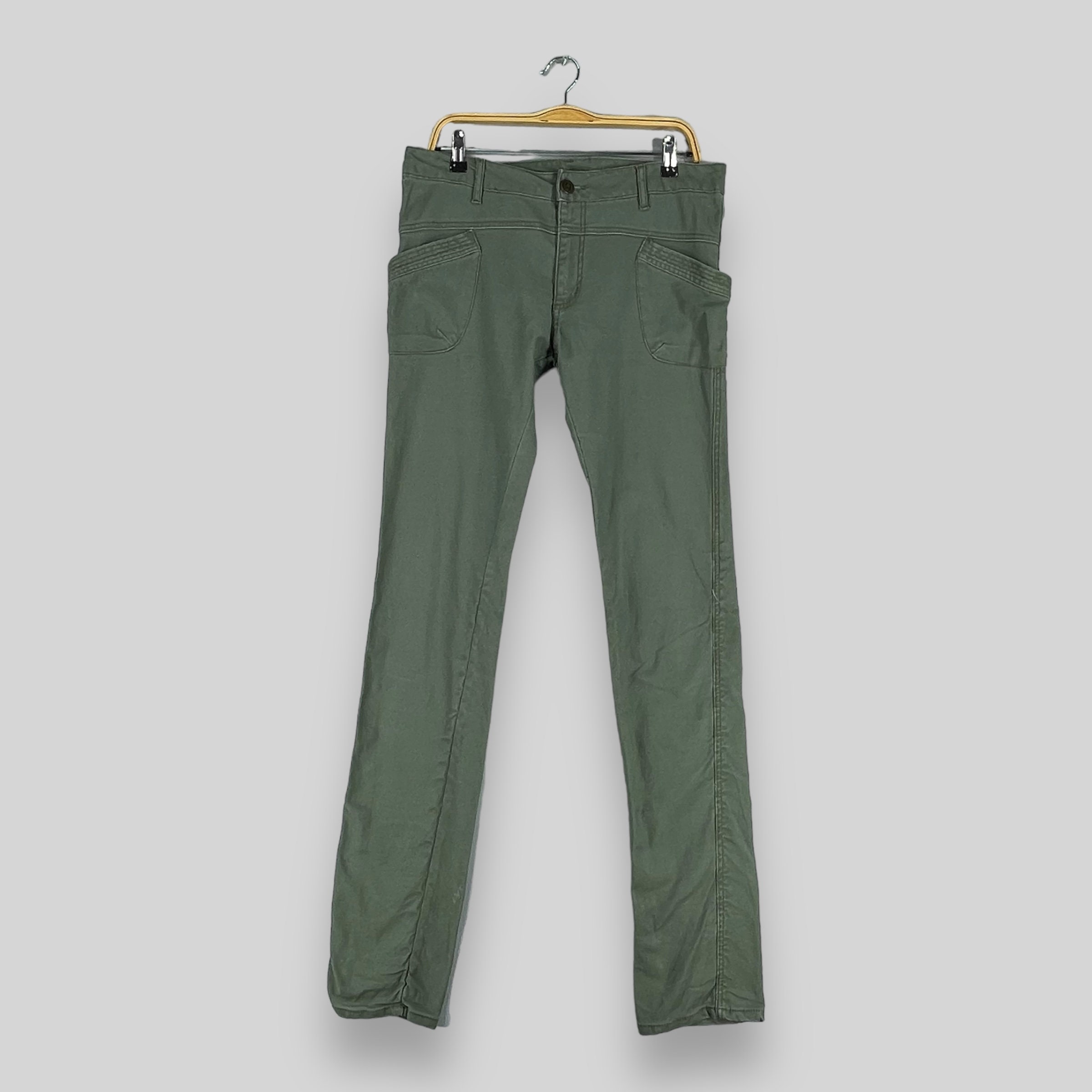 Buy Size 34 Japanese Brand Cargo Olive Green Pant Vintage Multi 