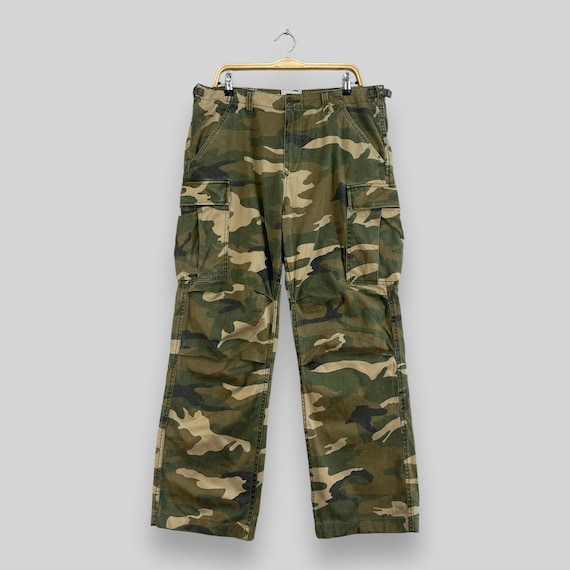 Size 36 Vintage Avirex Ltd Cargo Pant Woodland Camouflage Style