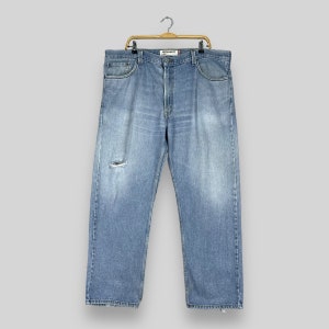 W42 L29 Vintage Levis 505 Distressed Thigh Ripped Jeans Levis High Rise Medium Wash Denim Levis Y2K Regular Fit Boyfriend Jeans Size 42