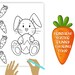Printable Easter Bunny Coloring Page, Print at Home Crafts for Kids - Etsy