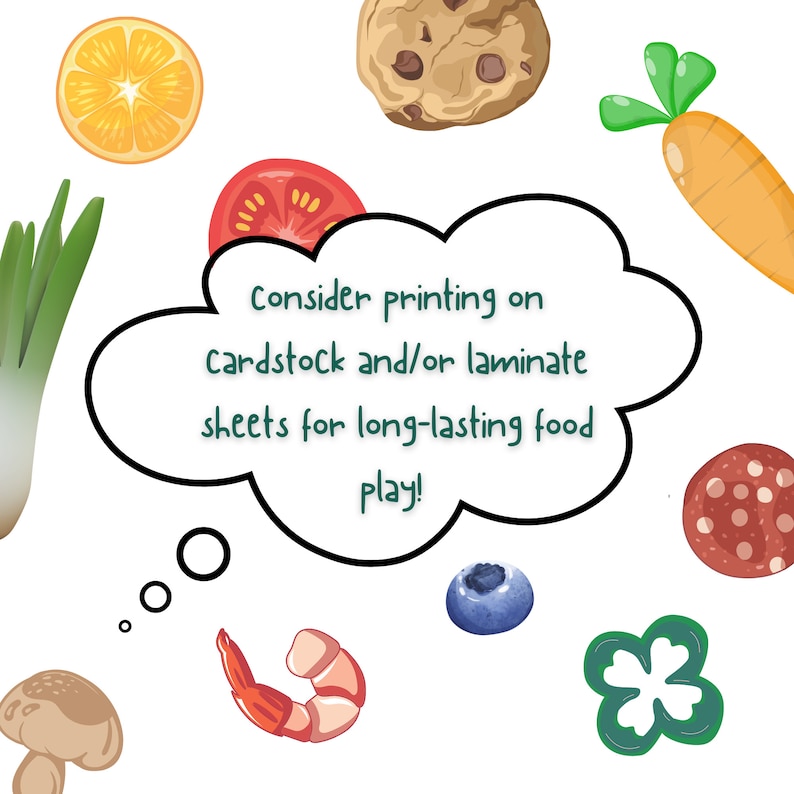 Printable Cut and Create Bundle, Food Play, Printable Crafts for Kids