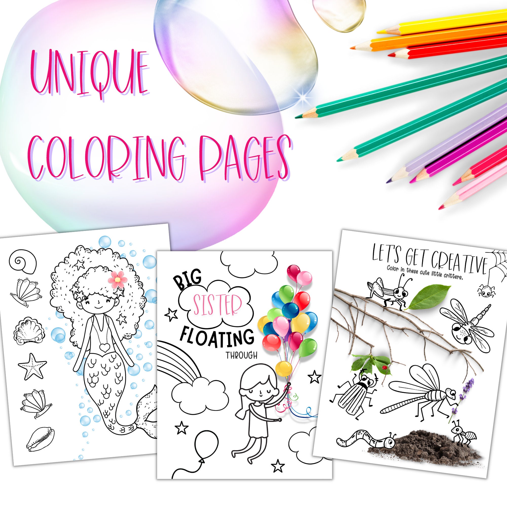 Big Sister Activity Pages, Printable Coloring and Activity Pages for A ...