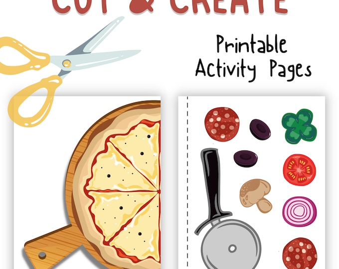 Printable DIY Craft Pizza for Kids - Etsy Israel