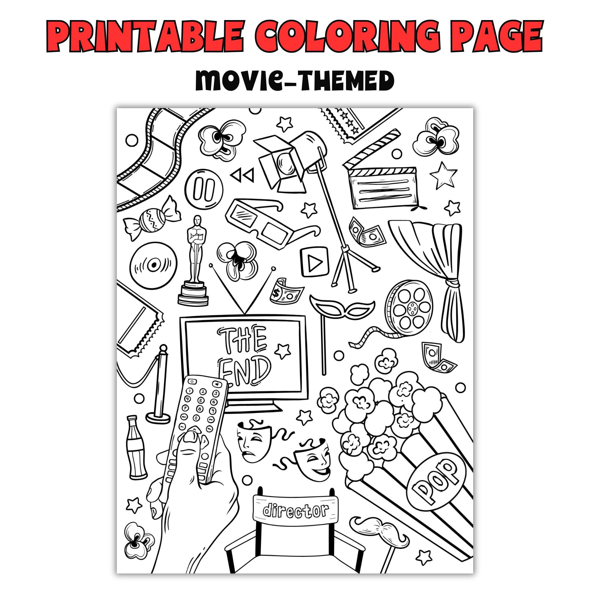 Movie Themed Coloring Book 2025 
