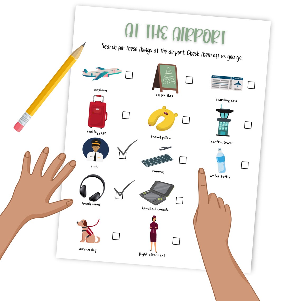 Printable Airport Scavenger Hunt, Kids Treasure Hunt, Travel Games for ...