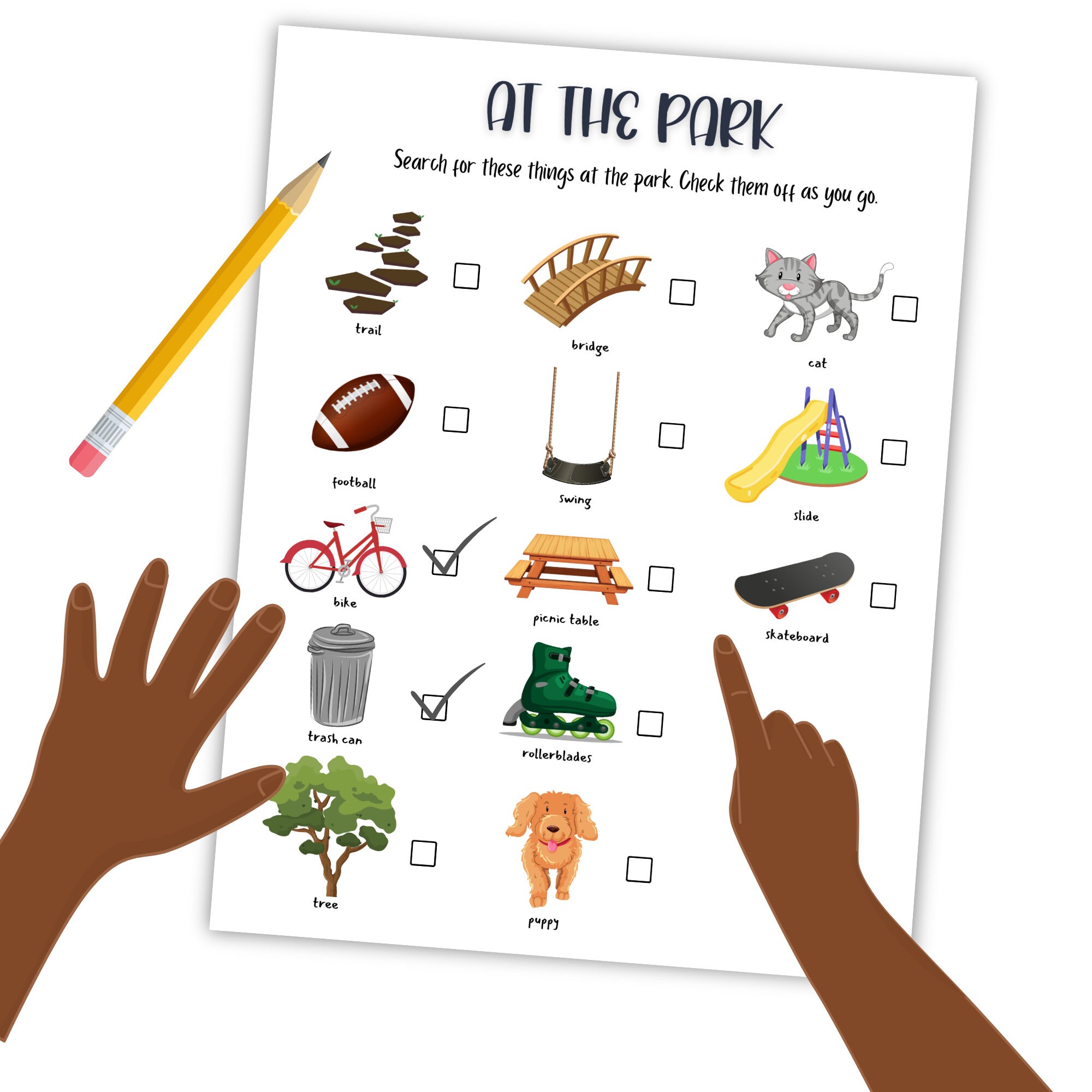 Printable Scavenger Hunt, Park-themed Treasure Hunt, Print at Home Games for Kids - Etsy