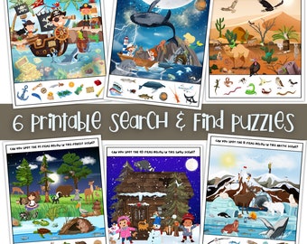 Search & Find, Printable Games For Kids, I Spy Games