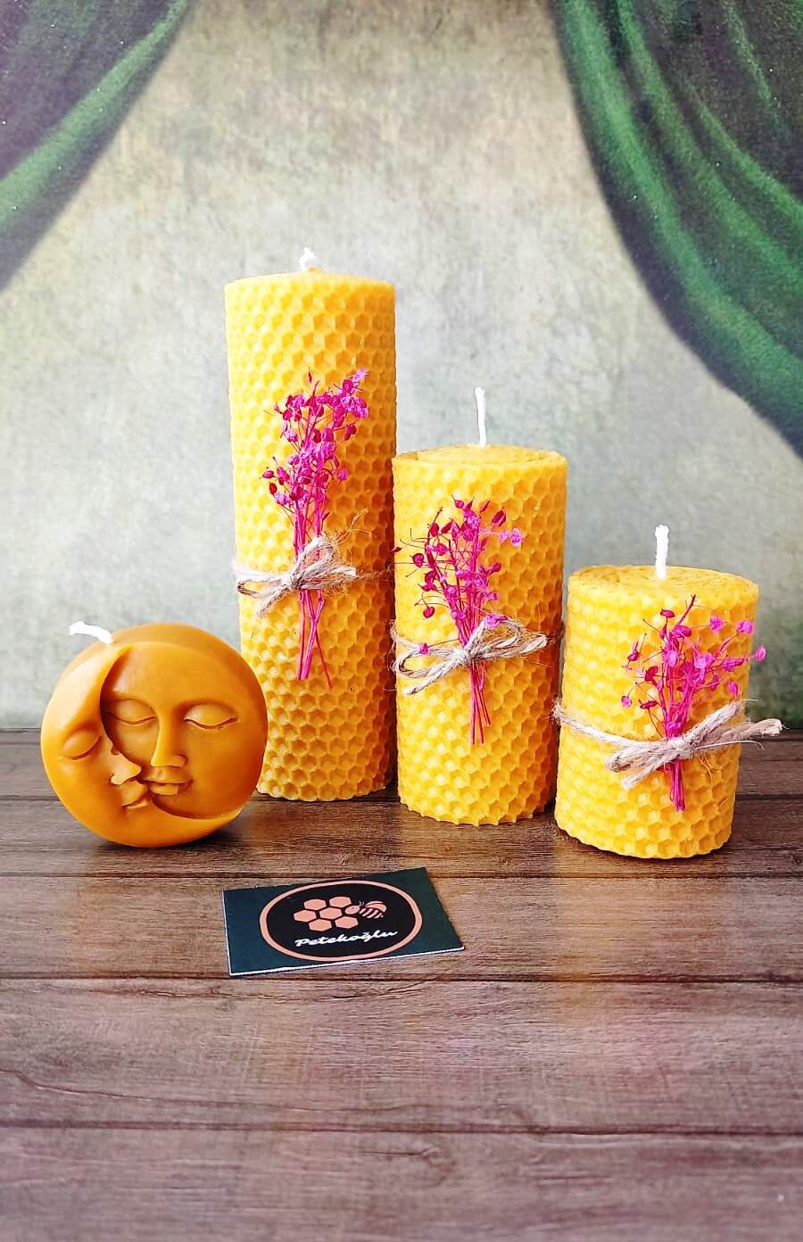 Beeswax Candle 100 Natural Wax. Candle Ift Set. Honey Aroma. Allergy