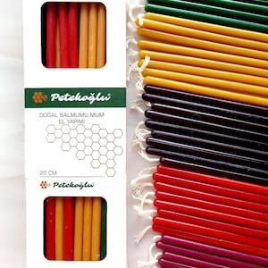 40 Pieces Natural beeswax candles Candle sticks wax Bees farm Church candles Ritual candle Christmas candle Wholesale candles Meditation