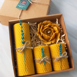 Beeswax natural candles Bee farm candles Gift set for candle lovers Candles for Christmas. Wholesale candles Decorative candles gift for mom