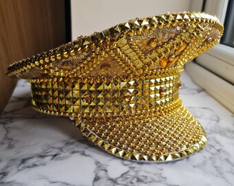 Diamante Captain Hat - Etsy UK