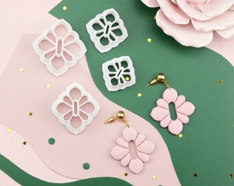 Oval Flower Polymer Clay Cutter For Making Earrings