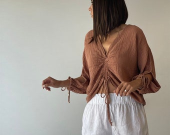 Blouse for women, Natural blouse, ecofriendly blouse, boho blouse, vintage blouse, shirt for women, daily clothing