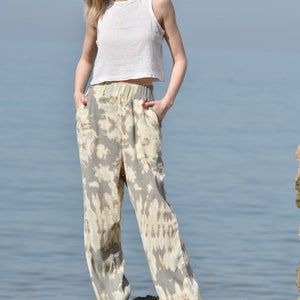 Natural Woven Pants, bohemian pants, summer pants, Hippie, leggins, Yoga Pants,Harem Pants image 6
