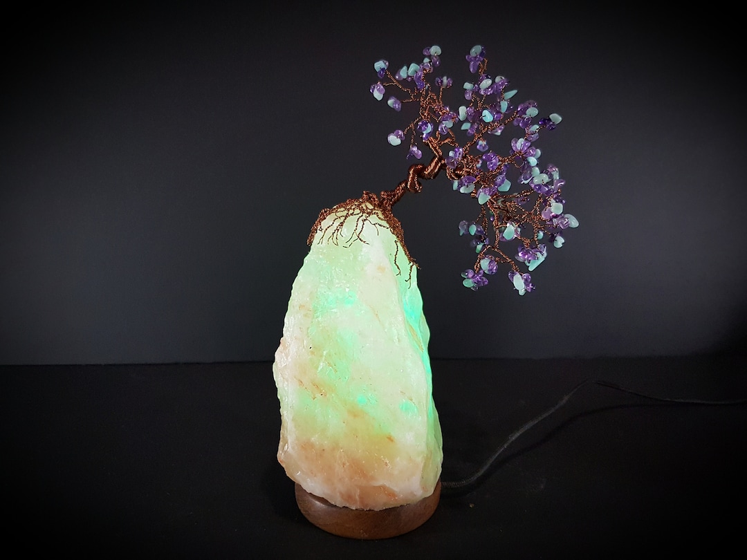 Weeping Amethyst/ Healing Salt Lamp/ Color Changing USB Lamp/ Etsy