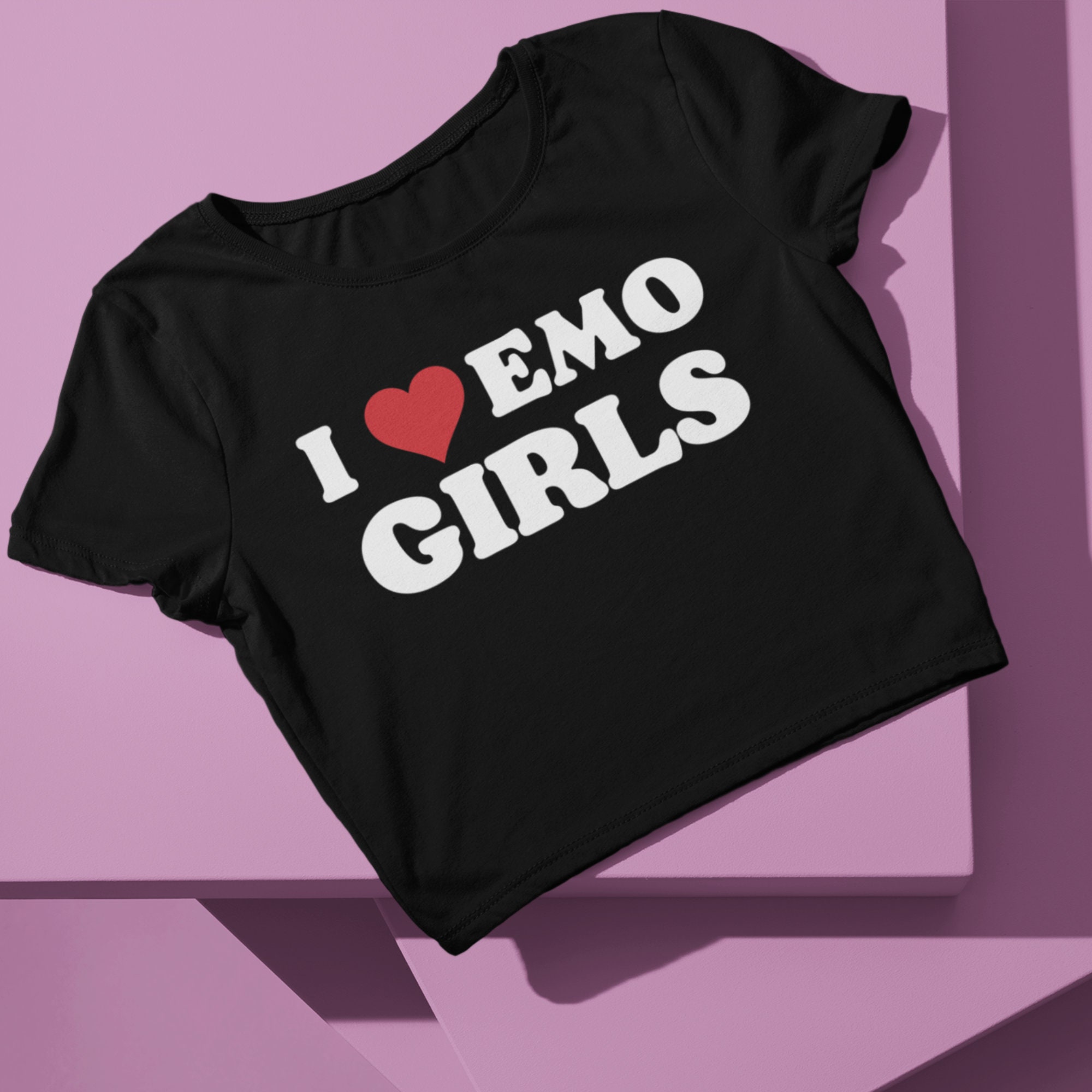 I Love Emo Girls T Shirt Y2k Aesthetics Emo T Shirt -  Israel