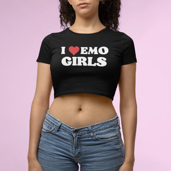  I LOVE HEART EMO GIRLS T-Shirt : Clothing, Shoes & Jewelry