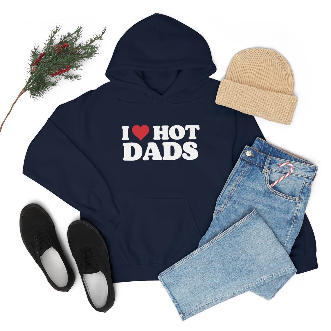 Y2k I Love Hot Dads Hoodie High Quality Cozy Hoodie I Heart - Etsy