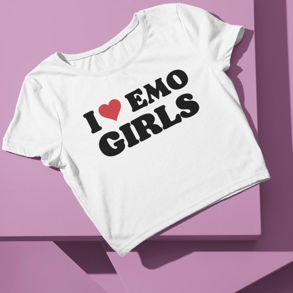 I Love Emo Girls Shirt I Heart Emo Girls Tshirt' Women's Premium Slim Fit  Sweatshirt