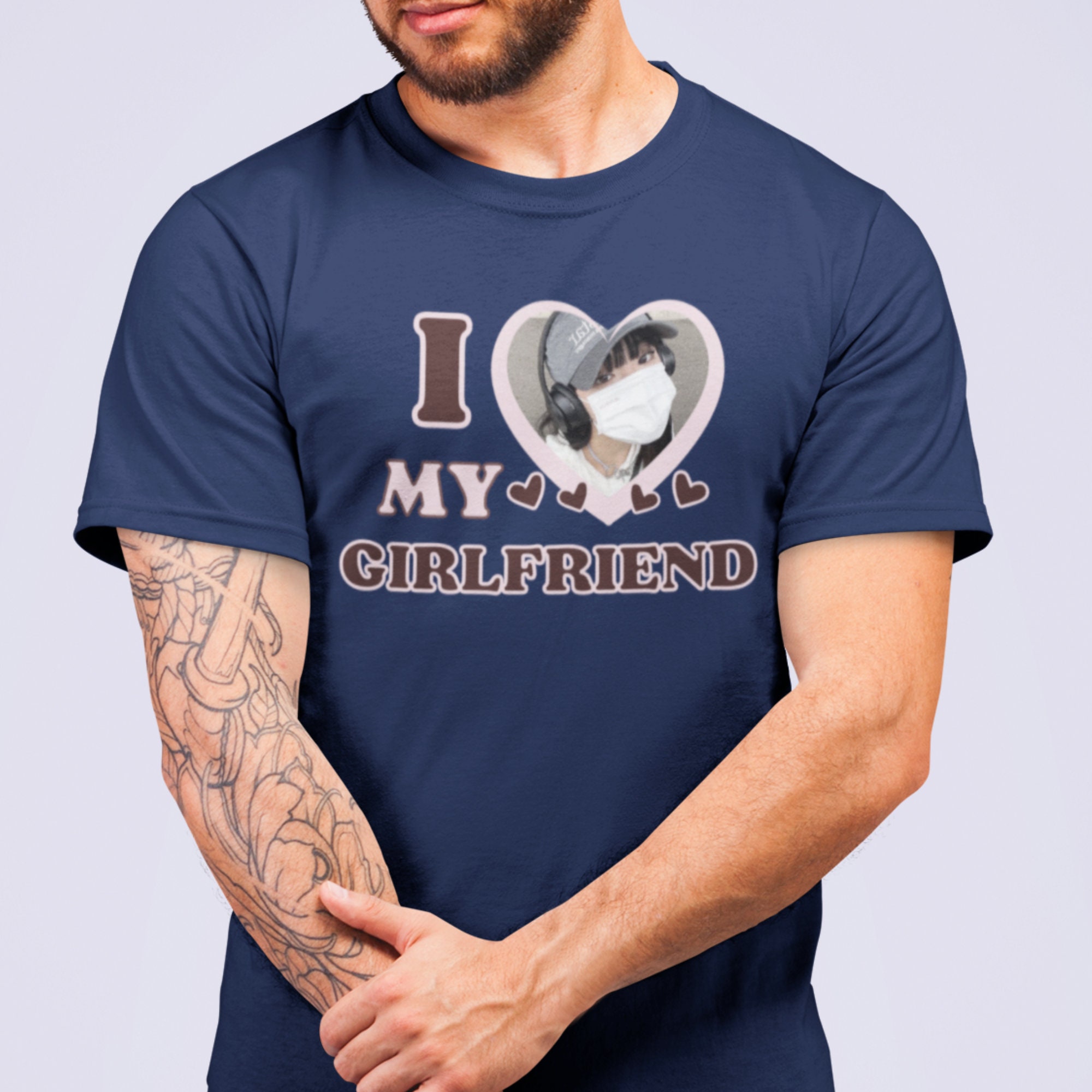 I Love My Girlfriend Shirt Custom Picturegift for Him Gift Etsy