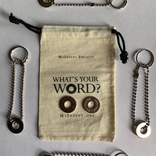 MyIntent Personalized Keychain or Personalized Washer Only